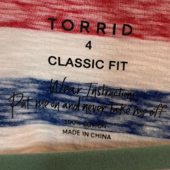 Torrid Classic Fit Halter Top in Red, White, and Blue - Picture 2 of 4
